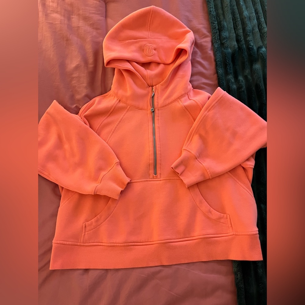 Lululemon Scuba Half-zip Raspberry Cream